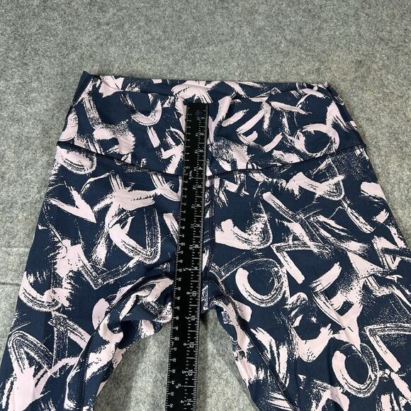 Lululemon Wunder Under Tight Womens 10 Graffiti Pop Navy Full Length Legging - Picture 4 of 8